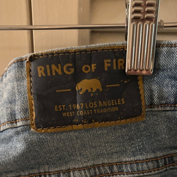 Ring of Fire Men's Light Blue Relaxed Distressed Jeans Size 33x30 - Picture 8 of 10
